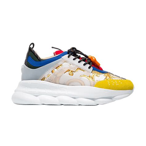 versace chain reaction multi-color rubber suede|versace chain reaction goat.